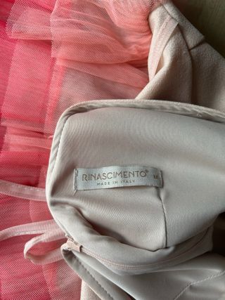 Vestido Rinascimiento Beige y Rosa