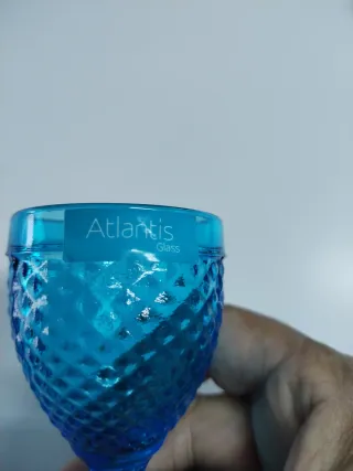 Copos de licor Atlantis Vidro Azul/Verde