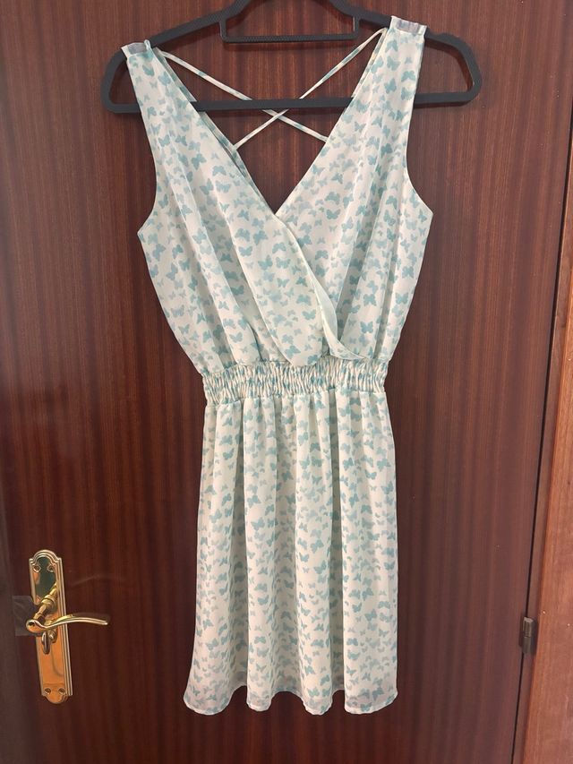 Vestido corto estampado mariposas