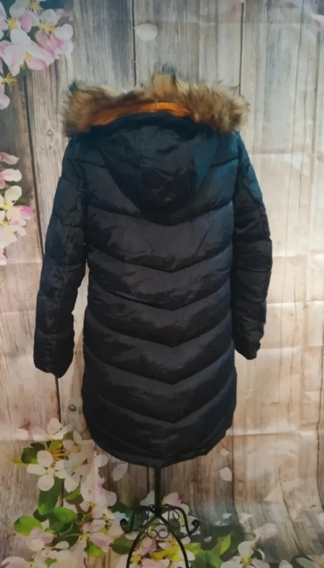 Abrigo reversible acolchado con capucha