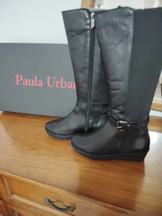 Botas Paula Urban Piel Negras Talla 37