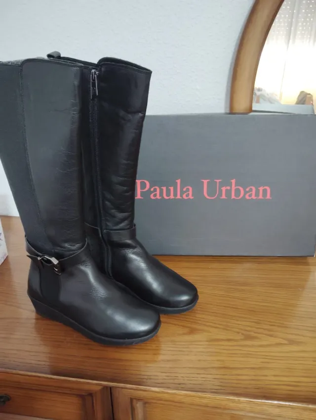 Botas Paula Urban Piel Negras Talla 37