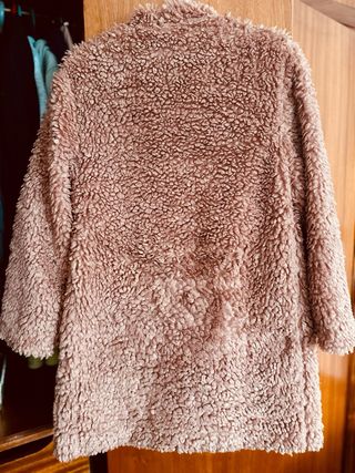 Abrigo Zara pelo sintético /rosa palo.