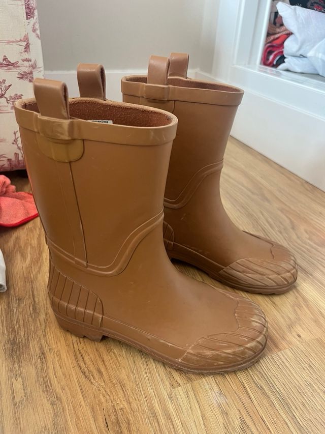 Botas de agua Zara niña marrones número 32
