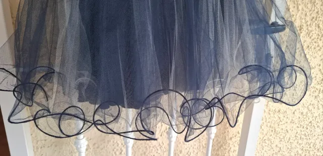 Vestido fiesta lentejuelas, raso y tul