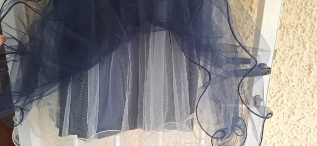 Vestido fiesta lentejuelas, raso y tul