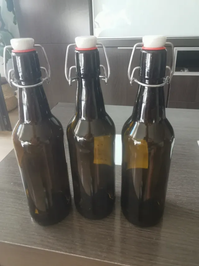 3 Botellas Vintage Cierre Mecánico