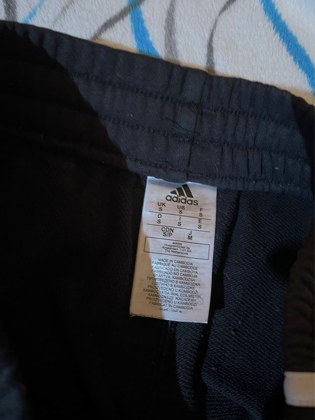 Pantalón Adidas Negro Rayas Blancas