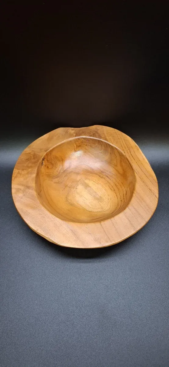 Cuenco de madera de Teca artesanal