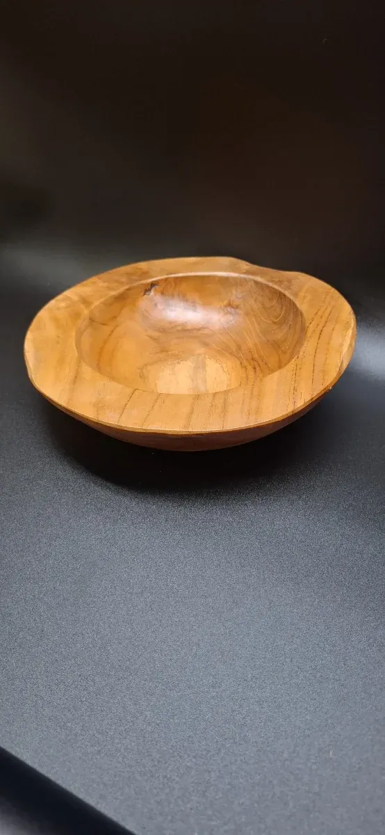 Cuenco de madera de Teca artesanal