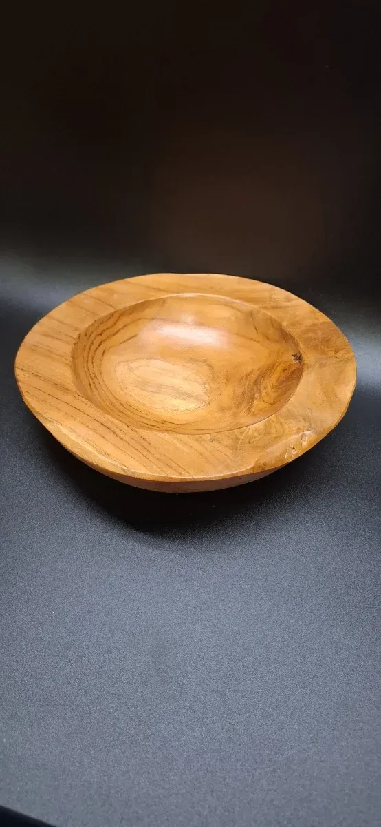 Cuenco de madera de Teca artesanal