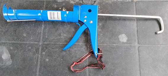 Pistola silicona tipo cremallera 225 mm