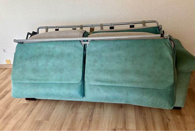 Sofá Cama Tela y Metal