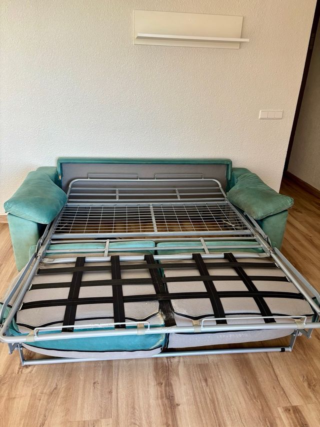 Sofá Cama Tela y Metal