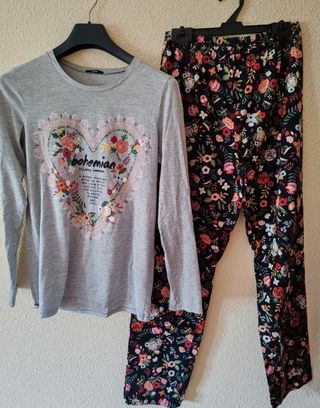 Pijama Tezenis Corazón Boho Flores