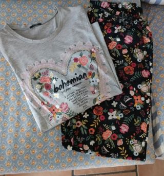 Pijama Tezenis Corazón Boho Flores