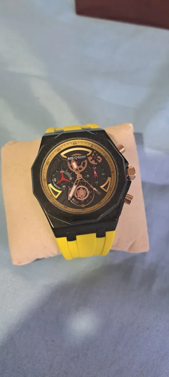 Reloj ADCASDLY hombre negro y amarillo