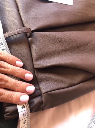 Falda Larga Piel Ecológica Marrón