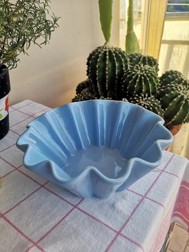 Ciotola per budino in ceramica blu