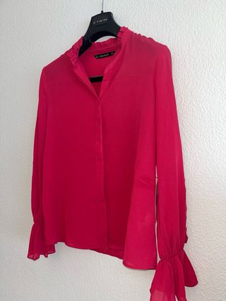 Blusa Zara Frambuesa Talla S