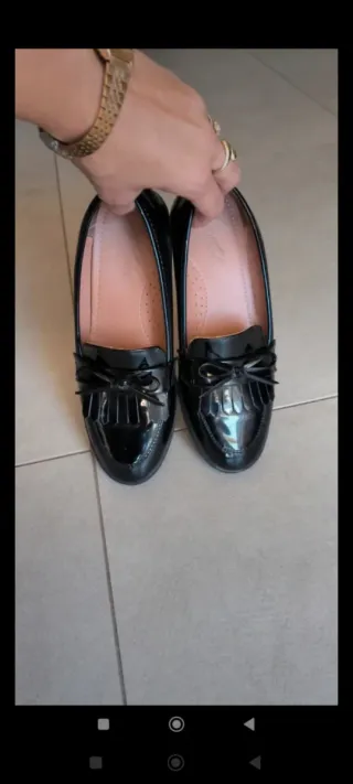 Mocassini neri lucidi 39