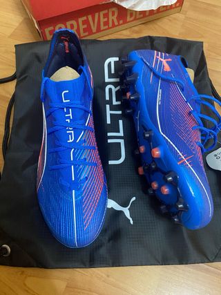 Botas Fútbol Puma Ultra 6.1 Azul/Rojo