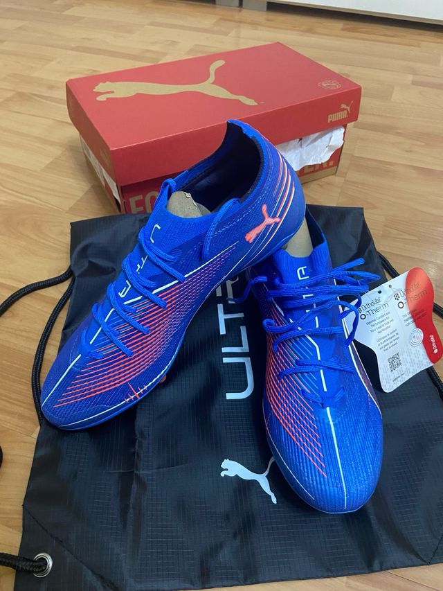 Botas Fútbol Puma Ultra 6.1 Azul/Rojo