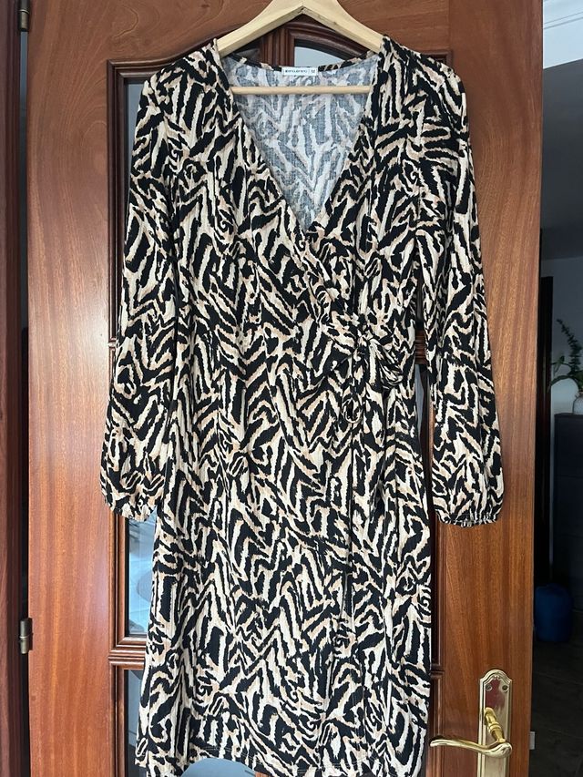 Vestido estampado animal print M