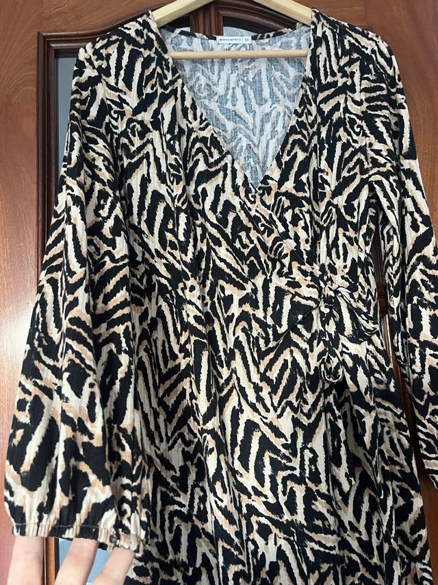 Vestido estampado animal print M