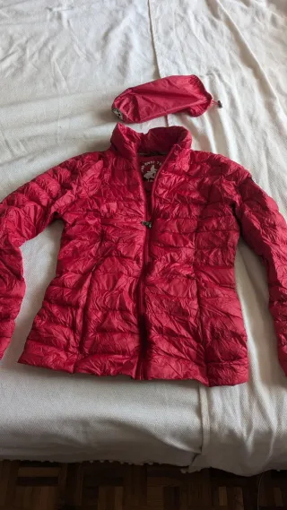 Chaqueta Jott plumas mujer roja Talla XS