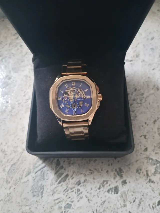 Reloj Skyline Automático Oro y Azul