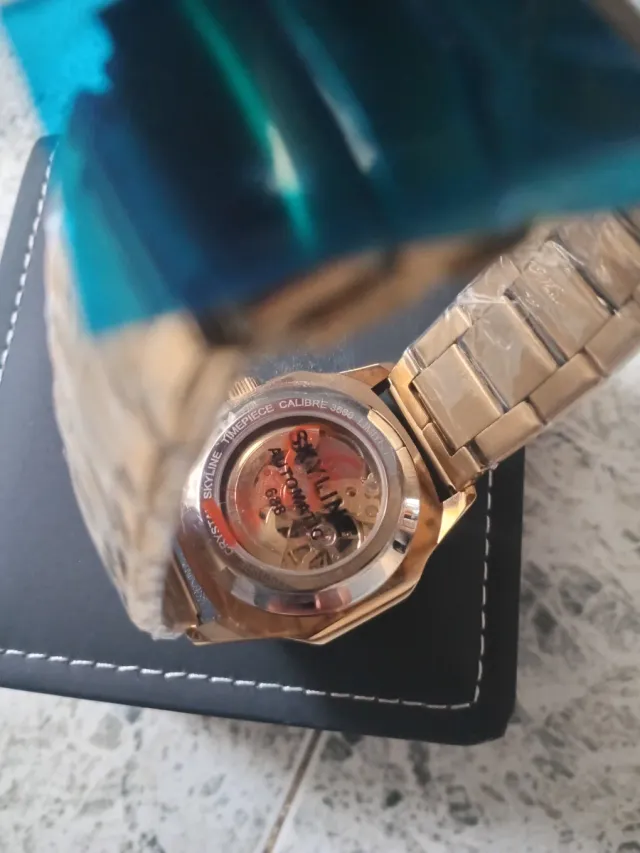 Reloj Skyline Automático Oro y Azul