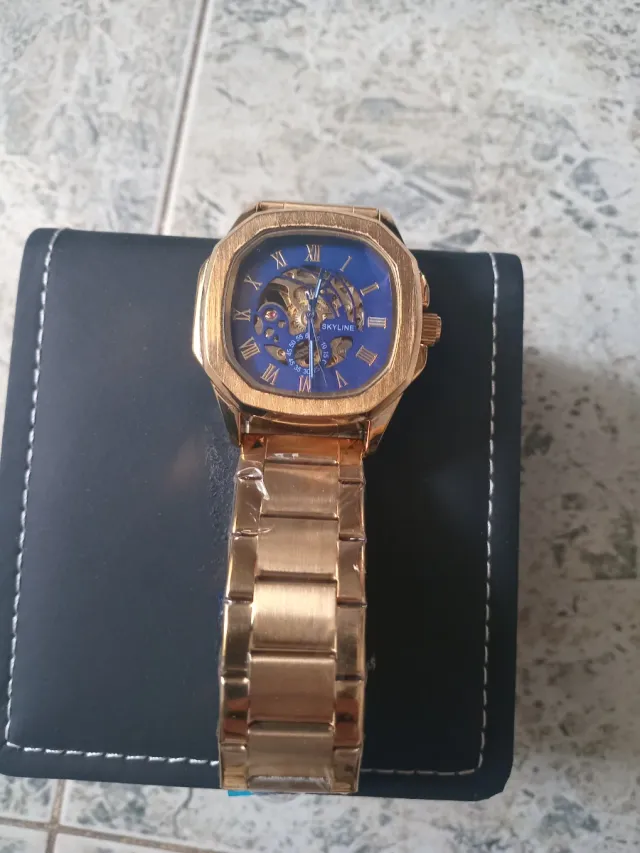 Reloj Skyline Automático Oro y Azul