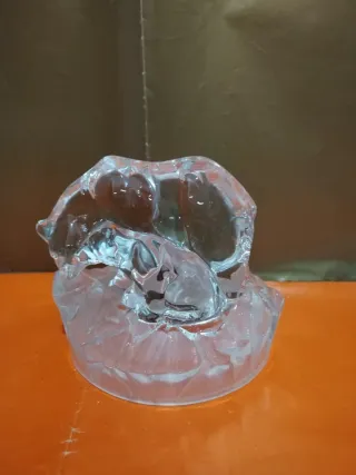 Peça de decoração em vidro