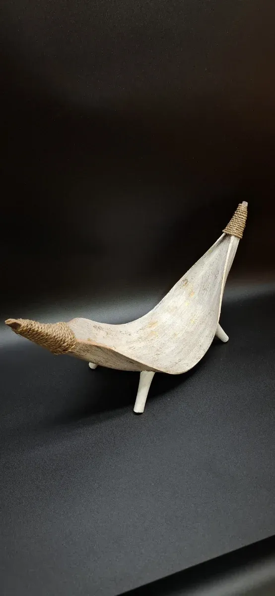 Bandeja decorativa de madera de coco