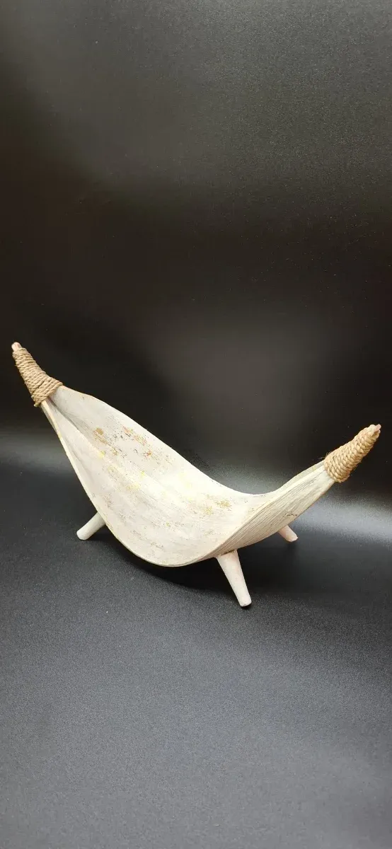 Bandeja decorativa de madera de coco