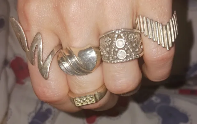 Lote 5 Anillos Plata 925 para soldarlos