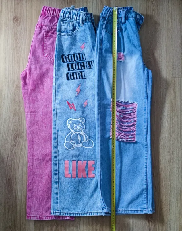 Lote 3 vaqueros niña talla 140/146