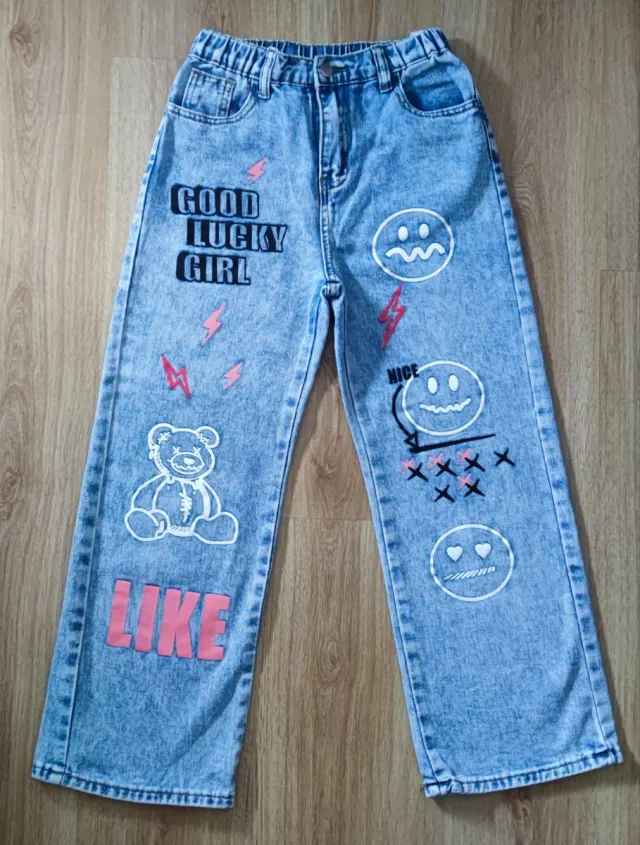 Lote 3 vaqueros niña talla 140/146