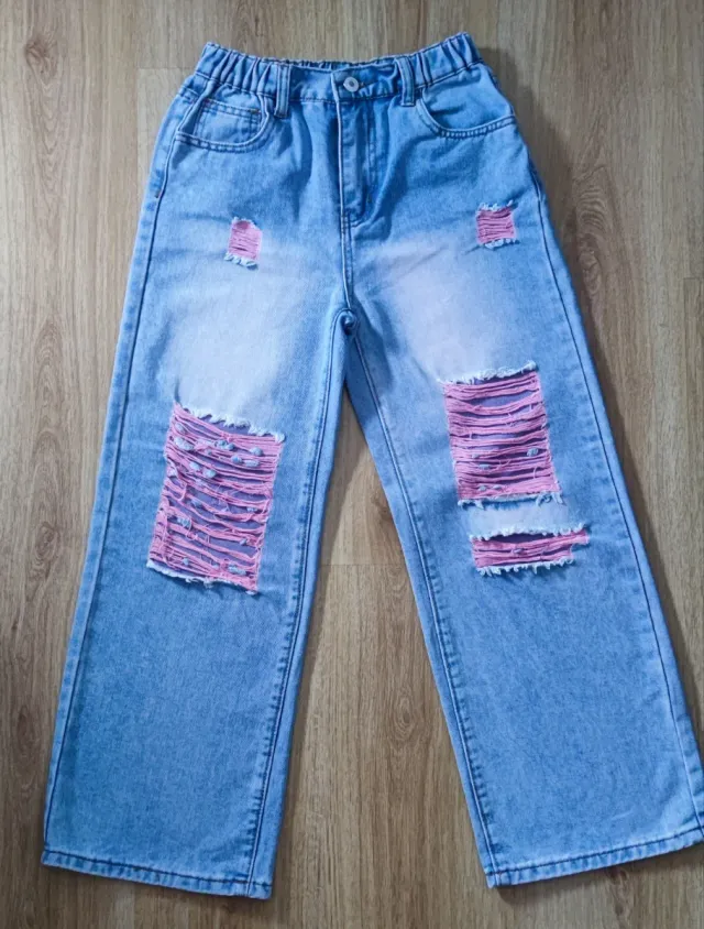 Lote 3 vaqueros niña talla 140/146