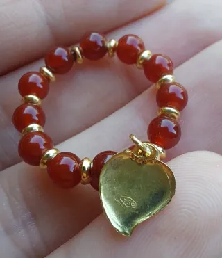 Anello oro giallo 750 e corniola