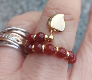 Anello oro giallo 750 e corniola