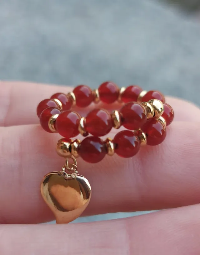 Anello oro giallo 750 e corniola 