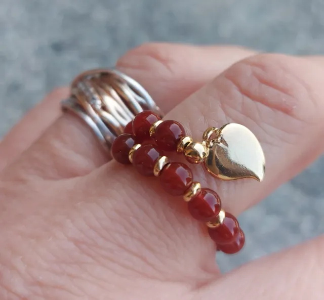 Anello oro giallo 750 e corniola 