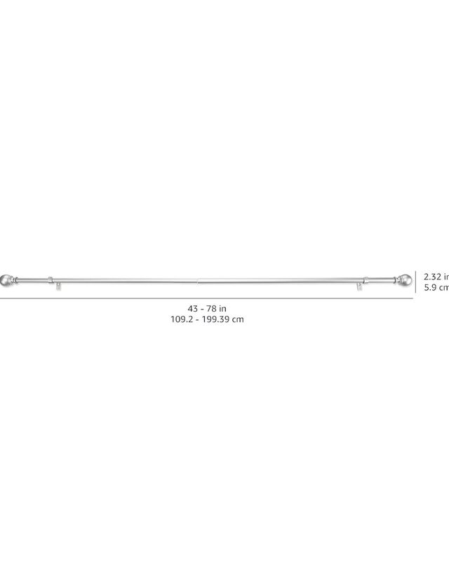 Barra Cortina Amazon Basics Extensible Niquel