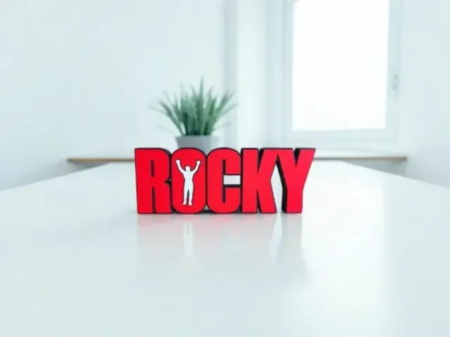 Logo 3D Rocky decoración cine y boxeo