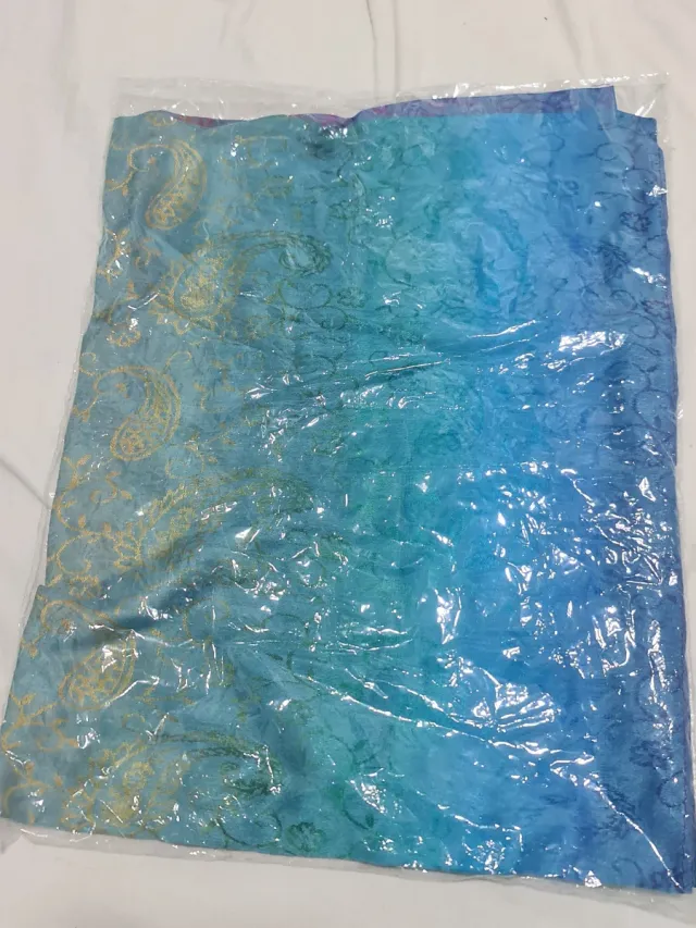 Bufanda 100% Cachemira Degradado Azul