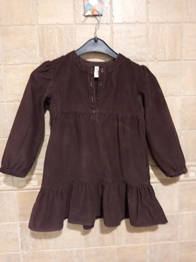 Vestido marrón de micropana