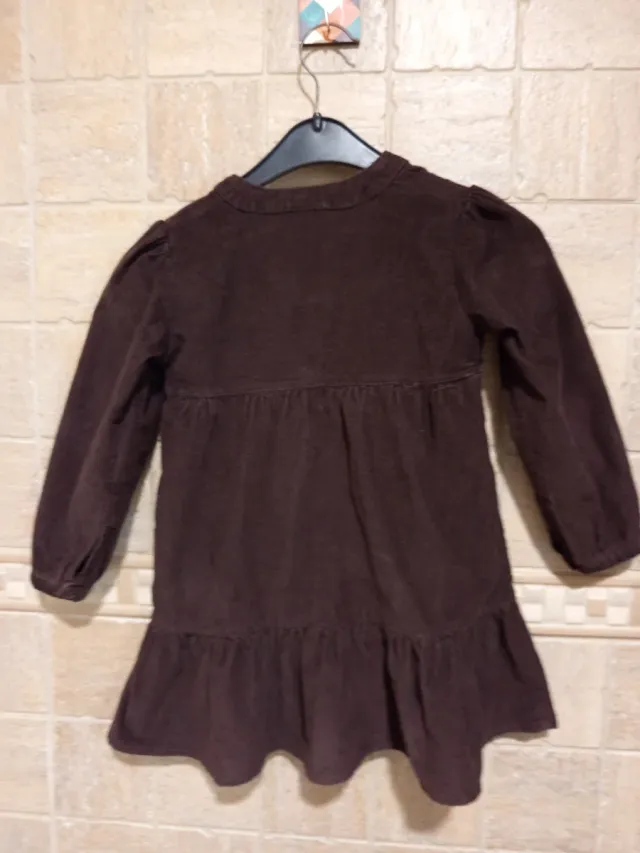 Vestido marrón de micropana