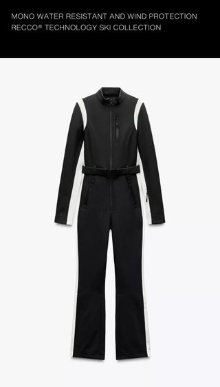 Mono de esquí Zara negro y blanco